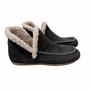 Blondo Slippers Womens Moccasin Green Waterproof Faux Shearling Hard Sole 8M